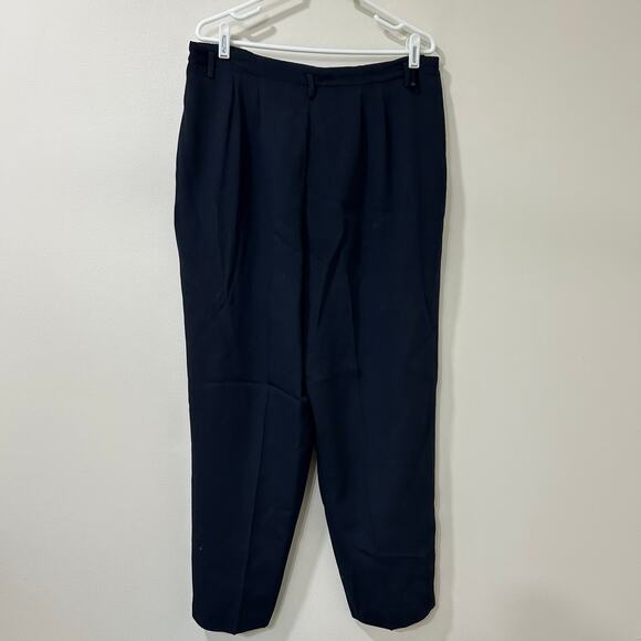 AKA Eddie Bauer Vtg Women 18 Tall Blue Wool Blazer Jacket & Classic Trousers Set - Picture 10 of 11